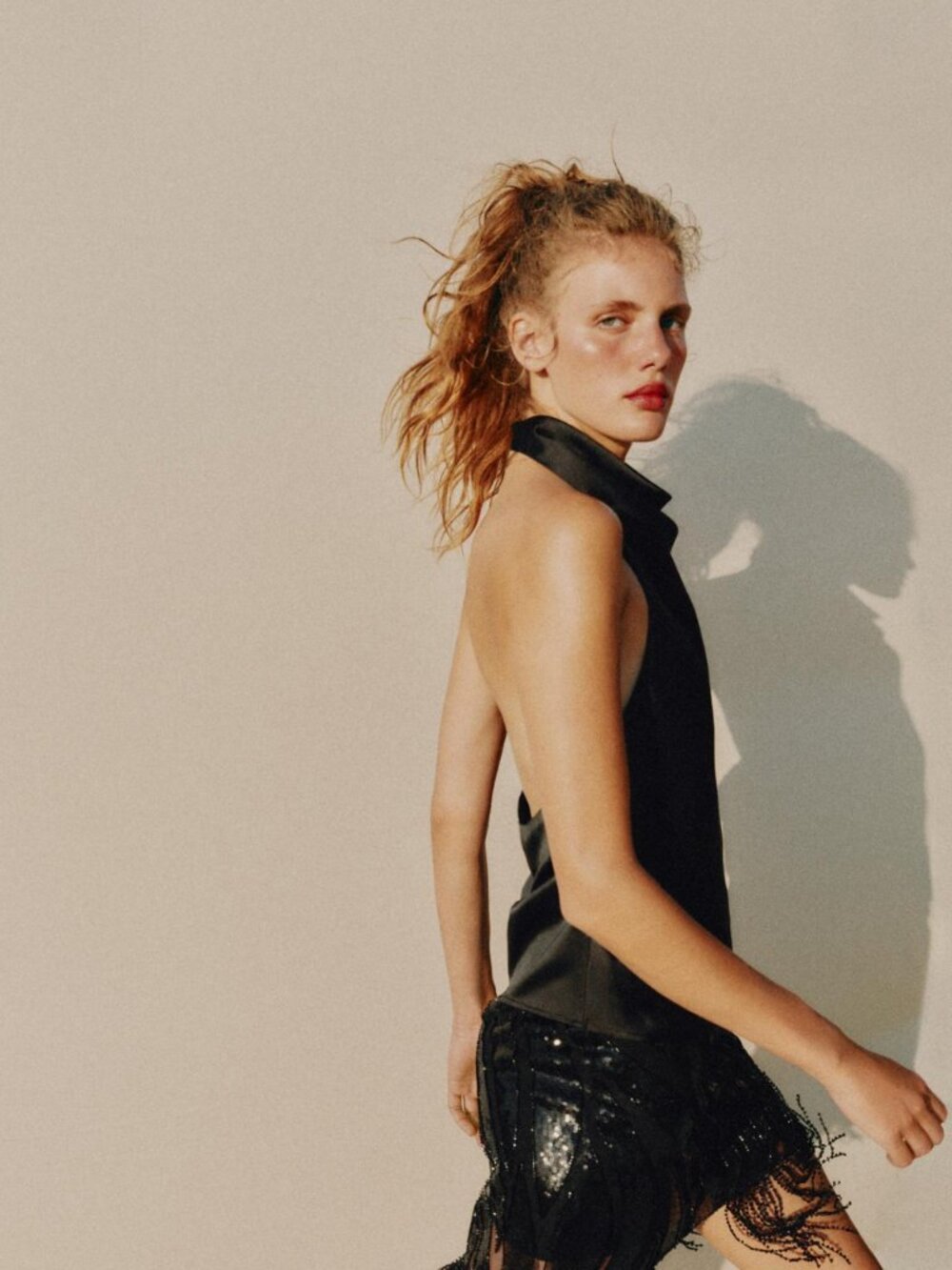 ZARA Satin Effect Cowl Halter Top | Open Back | Black | NWT | Size XS, S, M & L - Picture 7 of 15